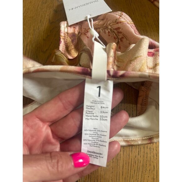 Zimmermann Rosa Spliced Frill Bikini Kids Size US 1 - Picture 6 of 7